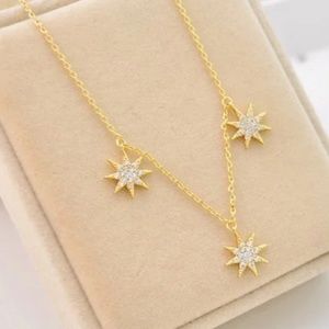 Henri Bendel crystal gold necklace